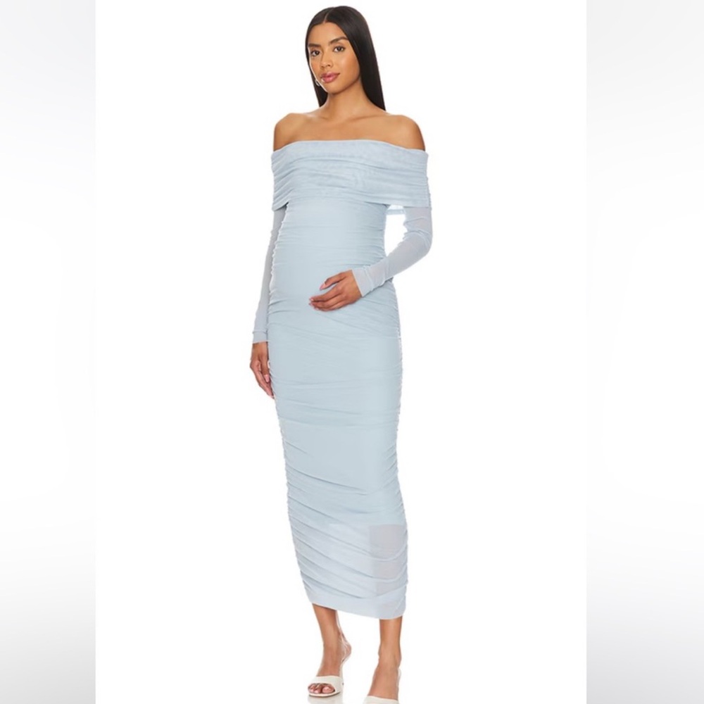 BUMPSUIT dress worn 1x for a few hours- MINT condition Size large in powder blue